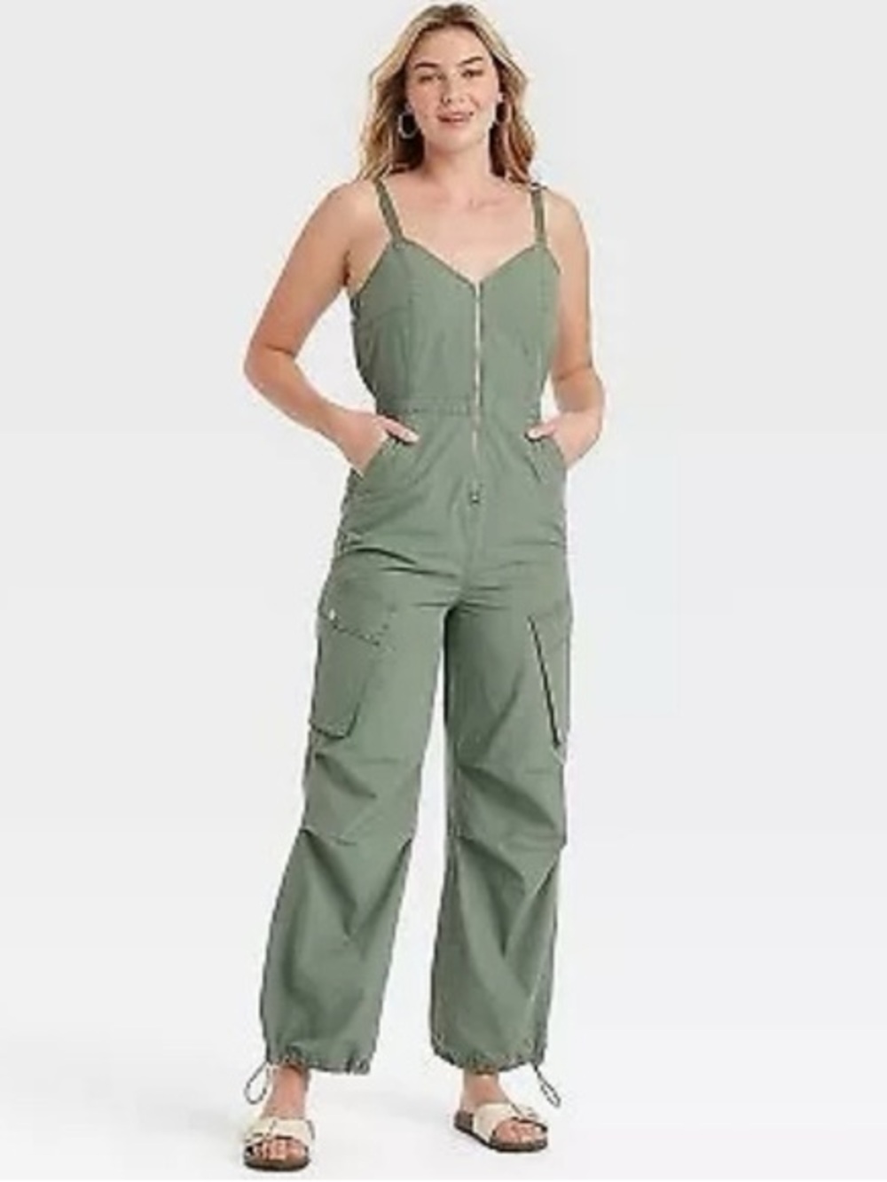 Universal Thread Olive Utility Cargo Jumpsuit Small